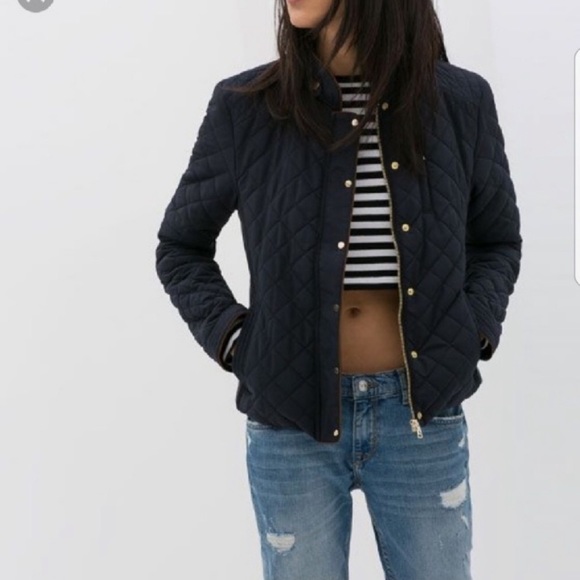 Zara Jackets & Blazers - Zara Navy quilted jacket Large